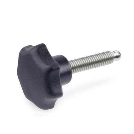 Otto Ganter Star Knob with Ball Pin, GN 6336.11